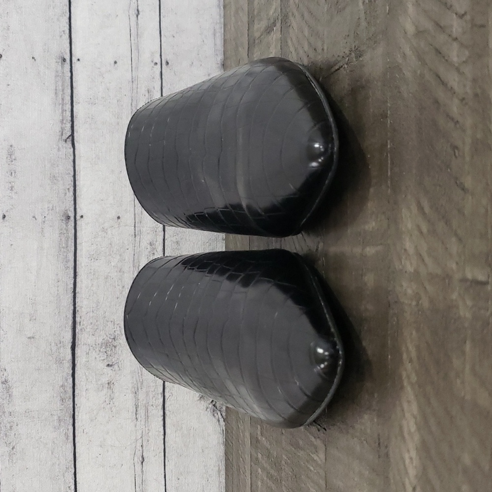 Rampage-Cadence Pointed Toe Slip On Kitten Heel Mule Black Size 7.5M